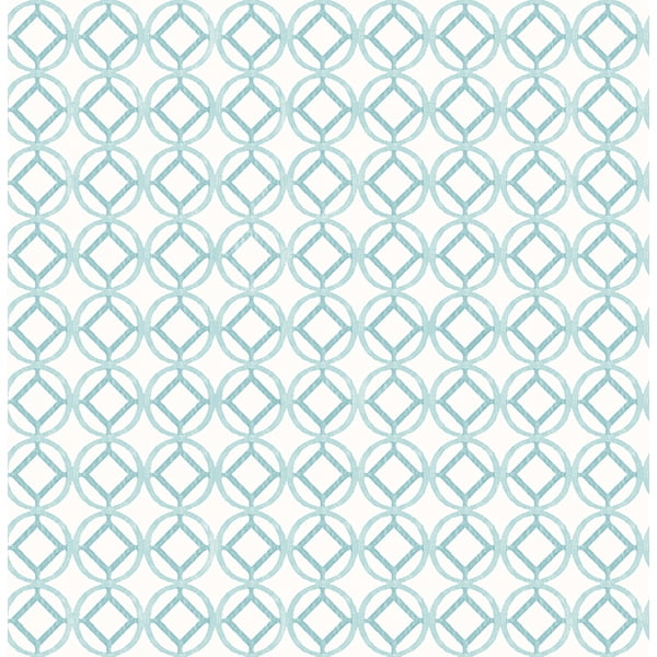 A-Street Prints Star Bay Aqua Geometric Wallpaper 