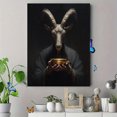 thumbnail image 4 of Goat Head Symbolism Dark Art Canvas Print Wall Art for Living Room Office Study Apartment, 4 of 8