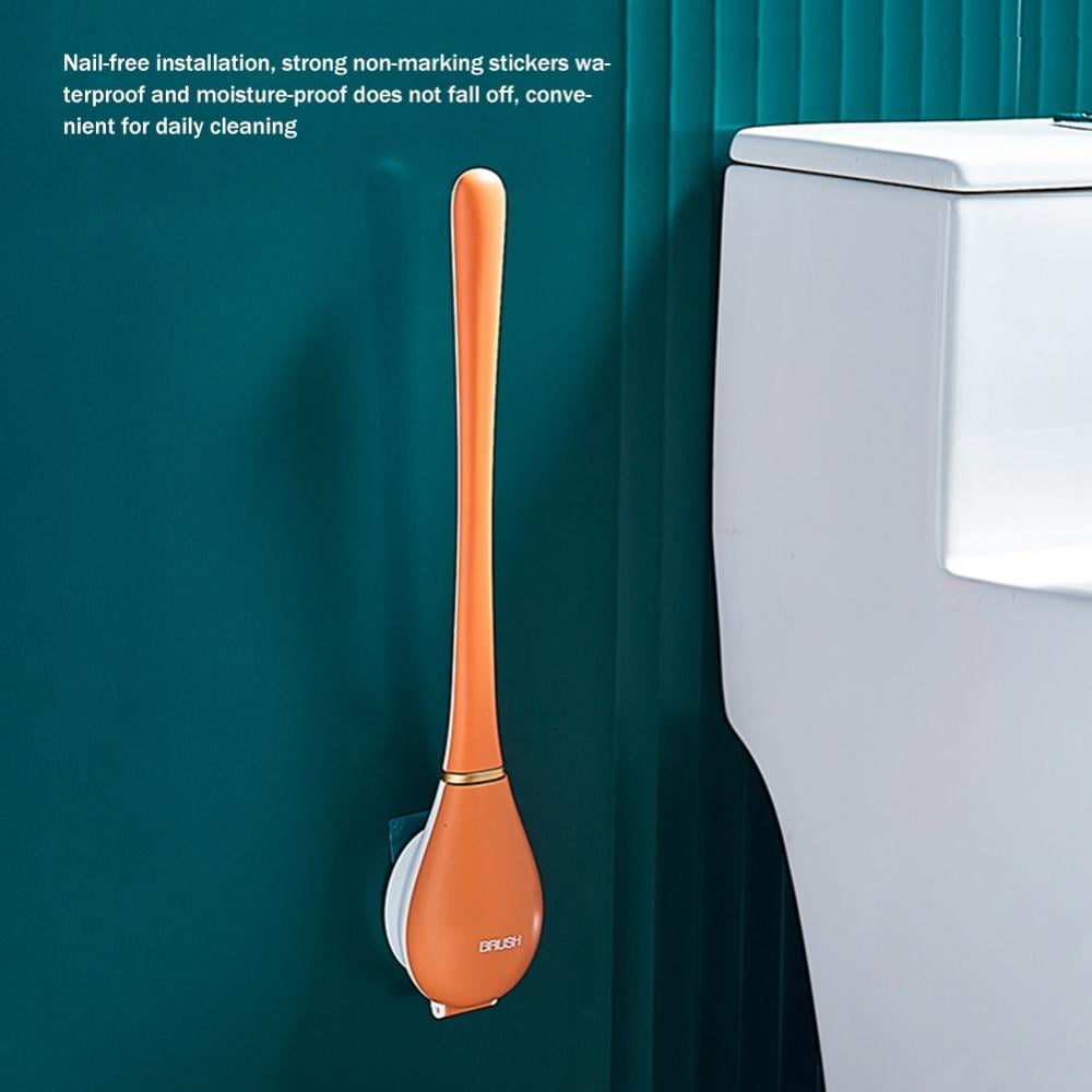 Baseball Bat Toilet Bowl Wand Cleaner Brush and Holder Set Wall Mounted Bathroom Scrubber