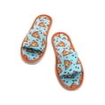 thumbnail image 6 of Chochili Men Pizza Slices Open Toe Home Slippers Orange and Turquoise Lightweight Silent Walk Size 8 to 10, 6 of 6