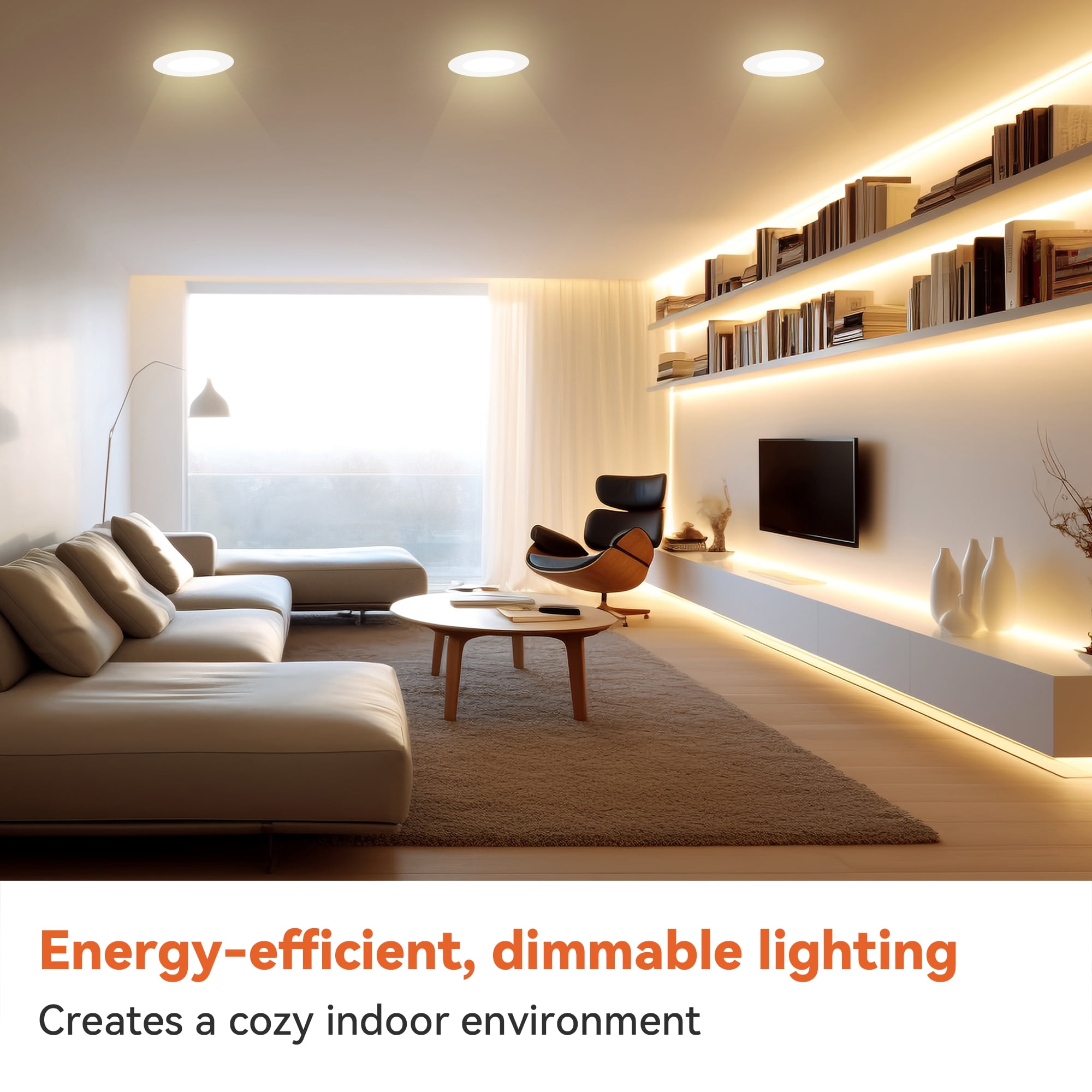 DAYBETTER 12 Pack BR30 Led Bulbs 65W Equivalent, Dimmable Indoor Flood Lights Bulb, E26 Base, 2700K Soft White, 9W, 800 LM, Recessed Lighting Bulb for Ceiling, Recessed Can, Living Room and Kitchen