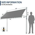 thumbnail image 2 of 118.1"D x 47.2"W x(78.7 -118.1)"H Retractable Awning Grey, 2 of 11