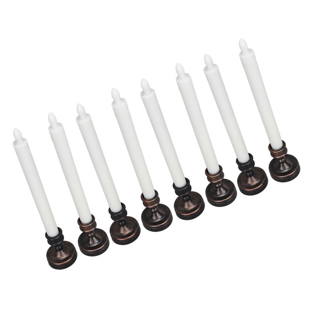 Bougie de Fenêtre LED, 8 Pcs Bougie Fuselée LED Bougie Fuselée Sans Flamme Bougie Fuselée Artisanat Exceptionnel