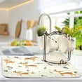 thumbnail image 5 of Kitchen Drying Mat 16x18In Drying Dish Mat Dish Drying Mats Kitchen Countertop Multi-Function Drain Drying Mat Kitchen Table Yellow Deer Seamless, 5 of 8