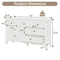 thumbnail image 6 of White 7 Drawer Dresser with Ball Bearing Slide, Sturdy Frame Modern Wood Dresser Wide Nightstand Cabinet for Bedroom, Living Room, Hallway, Entryway, 6 of 7