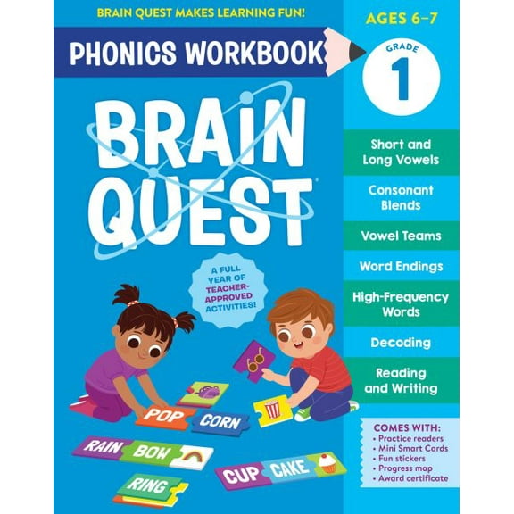 Pre-Owned Brain Quest Phonics Workbooks Brain Quest Phonics Workbook: Grade 1, Book 3, (Paperback)
