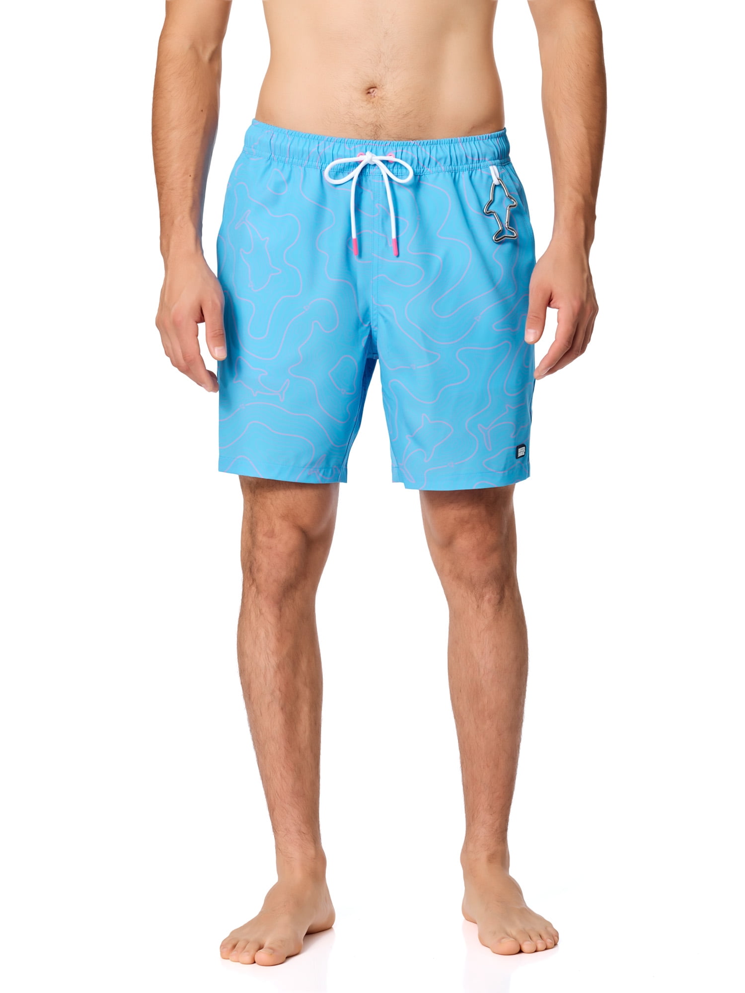 Rugged Shark Mens & Big Mens Swim Trunks, 7" Inseam, Sizes S-3XL