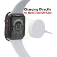 thumbnail image 4 of 2 Pack Black 44mm Matte Case Compatible with Apple Watch Series 6 5 4 Se 44mm Tempered Glass Screen Protector Case, Full Coverage Hard Pc Shockproof Iwatch Cover Bumper (Black+Black, 44mm), 4 of 5