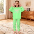 thumbnail image 2 of Themed Kids Pajama Cozy Holiday Print Loungewear For Girls Festive Family Sleepwear Soft Two Piece Outfit, 2 of 7