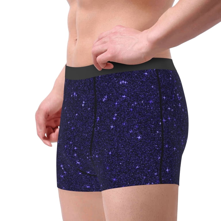 Disketp Glittering Purple Starfield Men's Boxer Briefs,Soft and Breathable  Cotton Underwear with ComfortFlex Waistband-XX-Large - Walmart.com