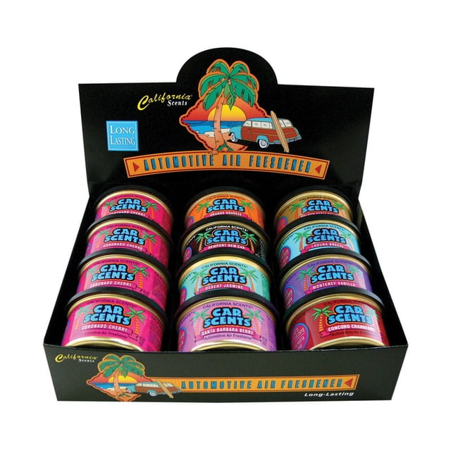 Ambientador para coche California Scents con aroma afrutado, 40 ml (12 unidades)