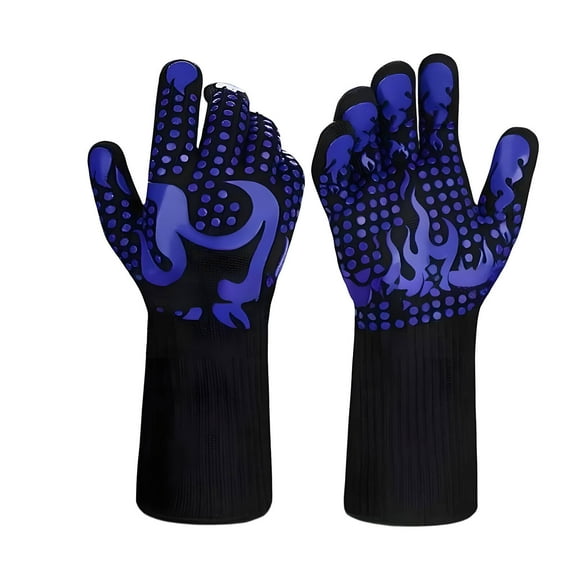 ICERUN Fireplace Gloves,Tough Against Abrasions Fire Gloves,Protective Welding Gloves from Flames and Heat,Style3