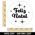 thumbnail image 2 of Feliz Natal Merry Christmas Portuguese Starburst Rubber Stamp for Scrapbooking Crafting Stamping - Large 1-1/4 Inch, 2 of 7