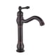 thumbnail image 1 of Grifo de latón antiguo con grifo de lavabo giratorio de 360 grados para agua caliente y fría, grifo de lavabo alto con cabezal de agua negro, 1 of 5
