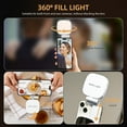 thumbnail image 4 of Magnetic Selfie Light Compatible for MagSafe iPhone, CRI 95+ 700lx/0.3m Folding LED Phone Fill Ring Lighting with Full Mirror for Zoom Makeup Photography Recording Conference TikTok(White), 4 of 14