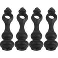 thumbnail image 1 of OULII 4Pcs Glass Cabinet Post Cap For Indoor Furniture Railing Connectors Zinc Alloy Black Easy Maintenance, 1 of 8