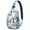 Emperor Pengui, variant on Butterflies and Flowers Artistic Sling Backpack for Women, Lightweight Crossbody Shoulder Bag with Colorful Tropical Floral Print