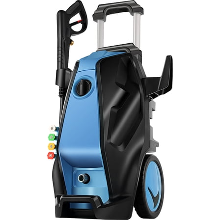 5000PSI Electric Pressure Washer 4.0GPM High Power Washers Heavy Duty Pressure Washer with Hose Reel for Cars Driveways Fences Patios (Blue)