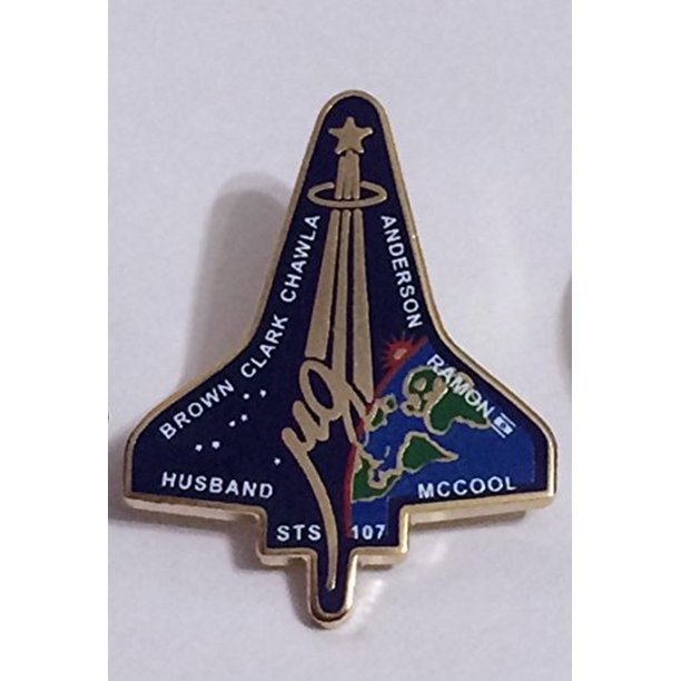 Space Shuttle Columbia Sts107 Fallen Heroes Nasa Space Program Lapel