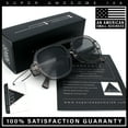 thumbnail image 4 of Iconic Classy Luxe Thick Metal Core Arm Racer Sunglasses Slate - Black, 4 of 8
