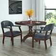 thumbnail image 3 of Boss Office Products Mahogany Captain's Guest Chair, Blue, 3 of 7