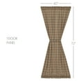 thumbnail image 3 of VHC Brands Sawyer Mill Plaid Cotton Farmhouse Curtains Rod Pocket Tie Back(s) Door Panel 72 Inches Length, Charcoal Black, 3 of 8