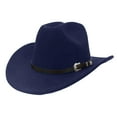 thumbnail image 3 of TIANZEN Straight Cowboy Hat British Style Fedora Flat Top Black Top Hat European And Style Hat Party Hats, 3 of 3