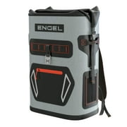 ENGEL 25 Qt Insulated Backpack Cooler BP25 - 24 Cans, Dark Gray/Orange