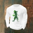 thumbnail image 5 of VBTAPA Mens St. Patricks Day T Shirts Shamrock Print Tshirt Clover Graphic Tee Long Sleeve St Patty's Day Waffle Tshirts White M, 5 of 6