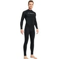 thumbnail image 4 of Traje de baño Traje de neopreno para hombre de buceo de una pieza con cremallera trasera Traje de surf de manga larga de secado rápido para deportes acuáticos, 4 of 7