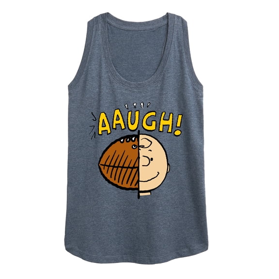 Peanuts - C Brown Half Football Head - Women's Racerback Tank Top