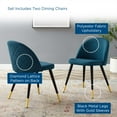 thumbnail image 4 of Side Dining Chair, Set of 2, Fabric, Navy Blue, Modern Contemporary Urban Design, Kitchen Room Cafe Bistro Restaurant Hospitality, 4 of 9