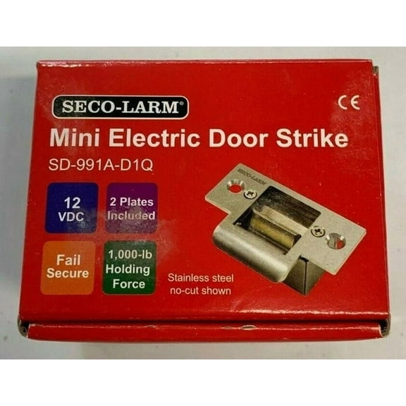Seco-Larm Enforcer SD-991A-D1Q Mini No-Cut Electric Door Strike, Fail-Secure