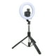 thumbnail image 3 of Anillo de luz de 8 pulgadas con soporte para trípode y soporte para teléfono, palo de Selfie con luz de relleno Bluetooth para grabación de vídeo en vivo, 3 of 8