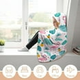 thumbnail image 6 of Tropical Neon Palm Leaves Hooded Blanket Soft Fleece Flannel Blanket All Season Blankets for Bed Decorative 40"x50", 6 of 6