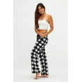 thumbnail image 2 of DEVOPS 2 Pack Women's Buffalo Plaid Plush Fleece Pajama Pants Sleepwear (X-Small, White/Red), 2 of 7
