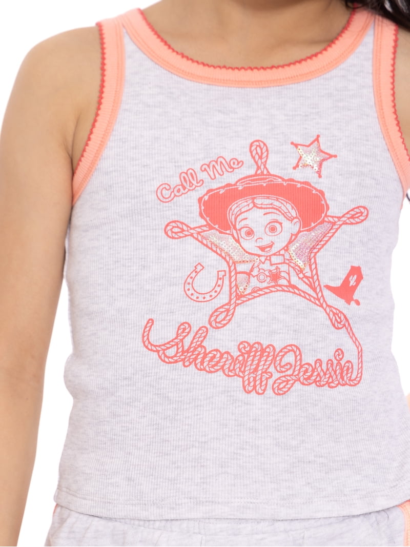 Toy Story Girls Graphic Tank Top and Matching Shorts Set, 2-Piece