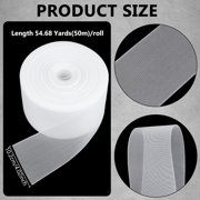 54.6 Yards Translucent Drapery Buckram 3.2 Inch White Heading Tape Sew-in Fabrics Drapes for Home Sewing Window Curtains Garment Accessories diy