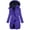 Purple-M, variant on Comfortable Women's Waterproof Outerwear Hooded Jackets with Thermal Lining Long Sleeve Coat for Adventures
