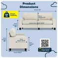thumbnail image 2 of Serta Palisades 73" Track Arm Sofa with Removable Covers Cream White, 2 of 17