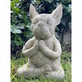 thumbnail image 4 of Estatua Bulldog Meditación Resina Adornos Impermeables Regalo Navidad Jardín, 4 of 9