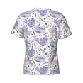 thumbnail image 6 of Qekee Lavender Flowers Classic Fit T-Shirt Men's Shirt Men's Tight Short Sleeves for Exercise, Running, Mountaineering - Lavender Flowers, 6 of 9