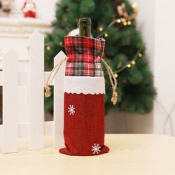Funda navideña para botella de vino, adornos navideños para el hogar, adornos navideños, regalos de Navidad de Año Nuevo 2023, 2024