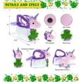 thumbnail image 7 of DolliBu Purple Unicorn – Purse Pet Carrier Animal with Green Plush Shamrock, Cute Green Shamrock Plush, St Patricks Day Stuffed Animal Unicorn, Good Luck St Patricks Day Toys for Kids, Baby - 9 Inch, 7 of 7