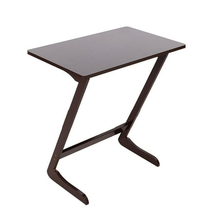 Bamboo Sofa Online Zimtown Z-shaped Bamboo Sofa Side Table Snack End Side Table Coffee Table TV Snack Trays Sofa Side Table (Brown) ()
