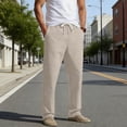 thumbnail image 2 of Mens Golf Pants Lightweight Quick Dry Anti-Slip Work Dress Pants Stretch Elastic Waist Drawstring Casual Slacks with Pockets Size 3XL Khaki, 2 of 8