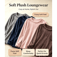 thumbnail image 2 of Mineart Women Winter Flannel Sleep Top Long Sleeve Loungewear Shirt Warm Cozy Casual Pajama Blouse Wearable for Indoor Outdoor, 2 of 7