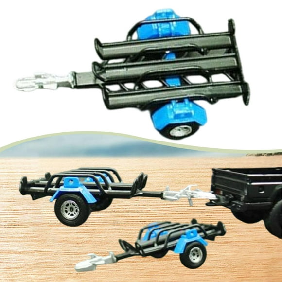 Remolque de motocicleta en miniatura a escala 1/64, decoración, mini simulación, accesorios modificados para camioneta, vehículo de turismo, camping.