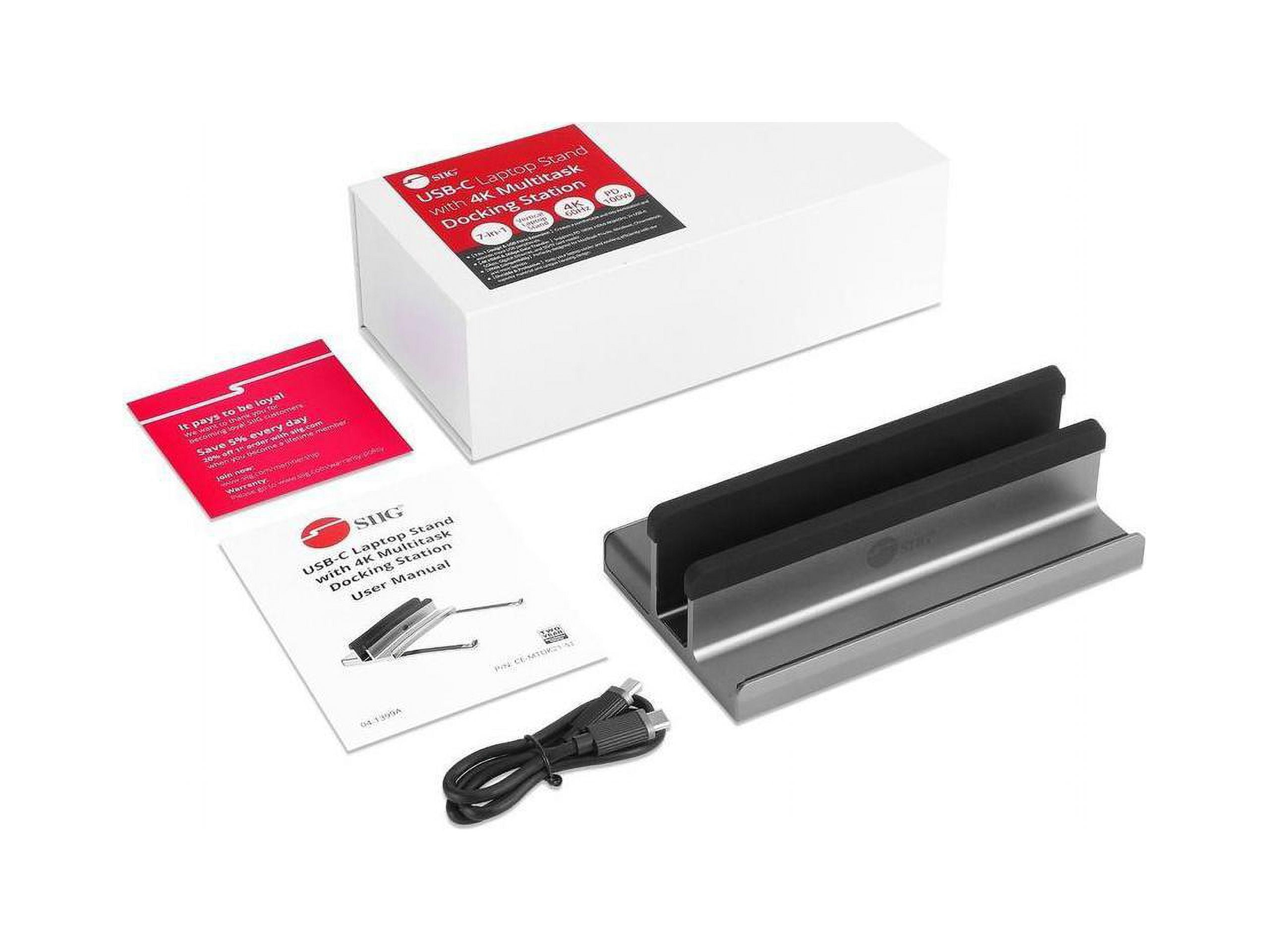 SIIG USB-C Laptop Stand W/ 4K Docking Station CEMTDK21S1