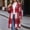 Red, variant on QIYAGBSA Womens Long Plaid Coat Soft Tweed Hooded Zip Up Drawstring Fall Winter Outerwear with Pockets (Wine, M)